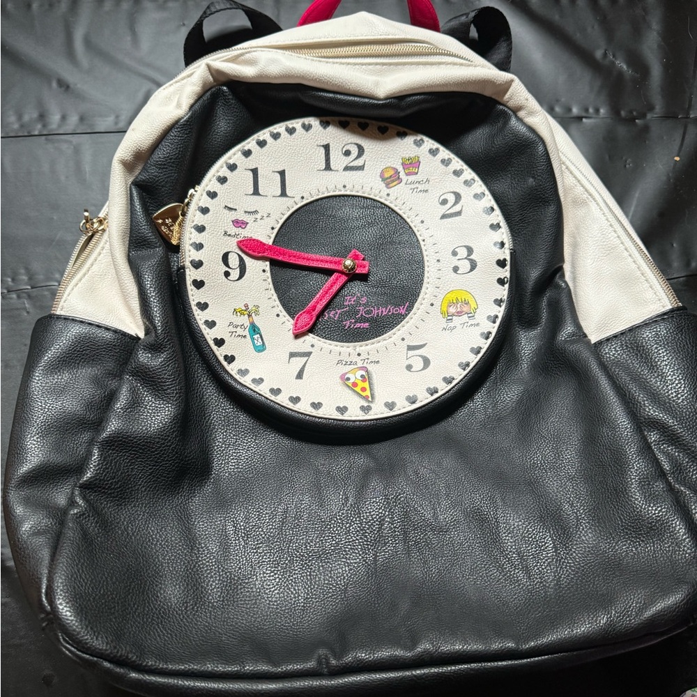 Betsey Johnson Clock Backpack Bag